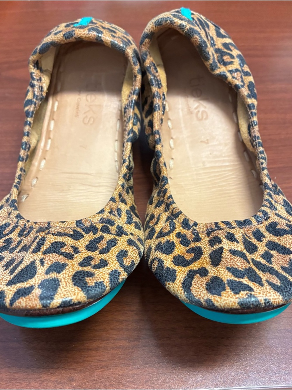 Tieks Leopard Print Ballet Flats 
Ladies Size 7